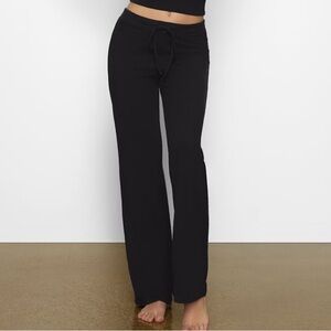 SKIMS Cotton Jersey Straight Leg Pant Small Soot NWT